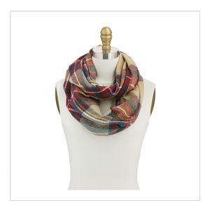 Plaid Infinity Scarf NEW